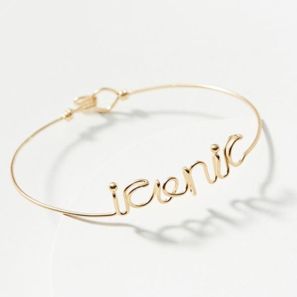 Iconic Twisted Gold Metal Bracelet